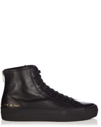 Common Projects Tournat High Top Leather Flatform Trainers