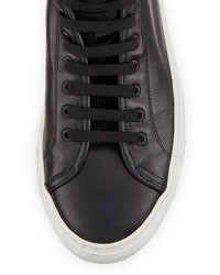 Common Projects Tournat Leather High Top Sneaker Black