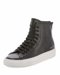 Common Projects Tournat Leather High Top Sneaker Black