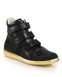 Maison Margiela Triple Strap High Top Sneakers