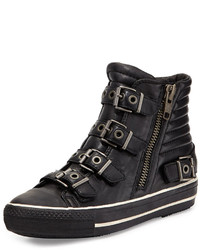 Ash Vangeliz Leather High Top Sneaker Black