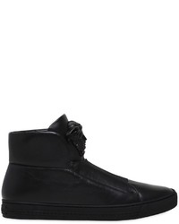 Versace Medusa Smooth Leather High Top Sneakers