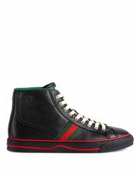 Gucci Web Stripe Lace Up Sneakers