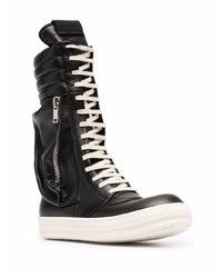 Rick Owens Zip Detail Lace Up Sneakers
