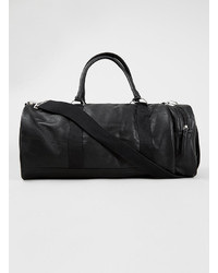 Poly-c Faux Leather Duffle Bag In Black