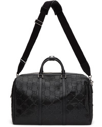 Gucci Black Signature Weekender Duffle Bag