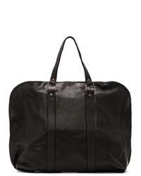 Guidi Black Small Expandable Weekender Bag