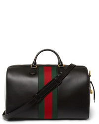 Gucci Canvas Trimmed Leather Holdall