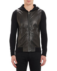 Exemplaire Lambskin Front Cashmere Hoodie