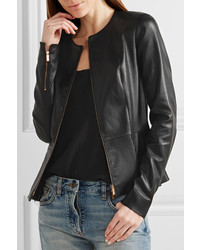 The Row Anasta Leather Jacket Black