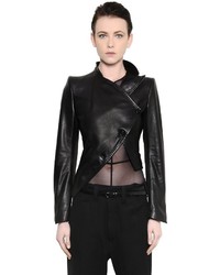 Ann Demeulemeester Asymmetrical Leather Jacket