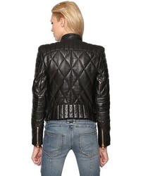Balmain Quilted Nappa Leather Biker Jacket