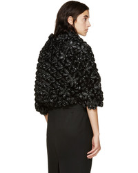 Noir Kei Ninomiya Black Cropped Modular Padded Flower Jacket