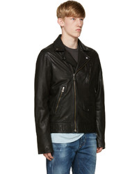 Belstaff Black Leather Beckenham Jacket