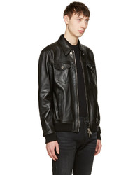 DSQUARED2 Black Leather Jacket