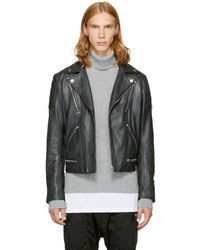Diesel Black Leather L Primus Jacket