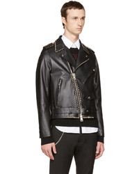Valentino Black Rockstud Untitled 20 Leather Jacket