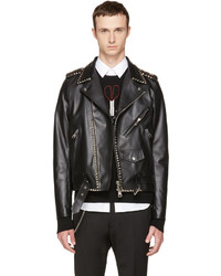 Valentino Black Rockstud Untitled 20 Leather Jacket