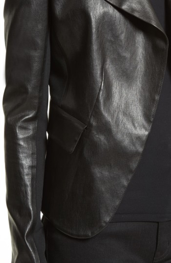 Theory leather peplum on sale jacket