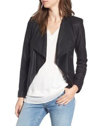BB Dakota Brycen Leather Drape Front Jacket