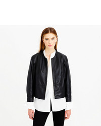 J.Crew Collection Collarless Leather Jacket