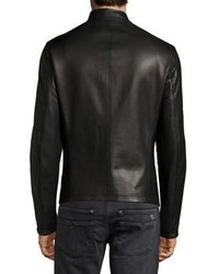Versace Collection Leather Racer Jacket