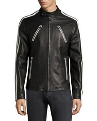 Versace Collection Leather Racer Jacket