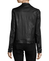 The Row Coltra Lambskin Leather Jacket Black