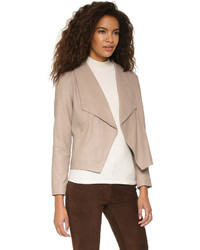 Cupcakes And Cashmere Callie Drape Front Leather Jacket