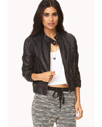 Forever 21 Distressed Faux Leather Jacket