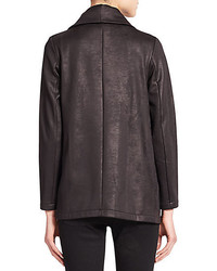The Kooples Draped Faux Leather Jacket