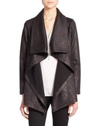 The Kooples Draped Faux Leather Jacket