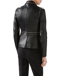 Gucci Embellished Plonge Leather Jacket