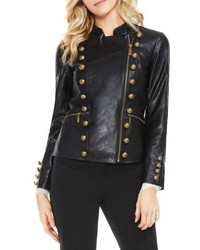 Vince Camuto Faux Leather Military Jacket