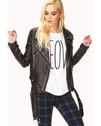 Forever 21 High Voltage Faux Leather Jacket