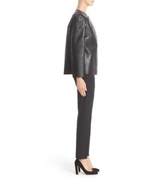 Lafayette 148 New York Iconic Collection Murphy Tissue Weight Lambskin Leather Jacket