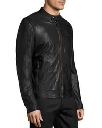 Belstaff Lambskin Leather Racer Jacket