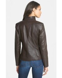 Cole Haan Lambskin Leather Scuba Jacket