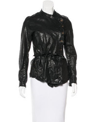 Giorgio Brato Leather Belted Jacket