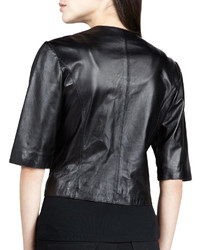 Neiman Marcus Leather Bolero Jacket
