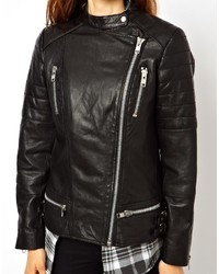 Asos Leather Boyfriend Biker Jacket