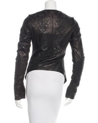 Thomas Wylde Leather Embellished Jacket