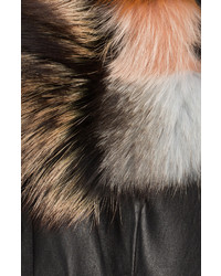 Jitrois Leather Jacket With Fox Fur