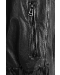 Baldessarini Leather Jacket With Fur Collar