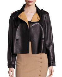 Polo Ralph Lauren Leather Two Tone Double Breasted Jacket
