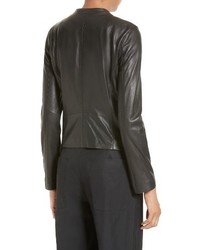Vince Leather Zip Front Jacket
