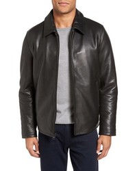 Vince Camuto Leather Zip Front Jacket
