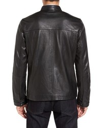 Ted Baker London Orleans Trim Fit Leather Jacket