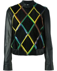 Marco De Vincenzo Diamond Pattern Leather Jacket