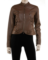 Max Studio Soft Leather Moto Goddess Jacket